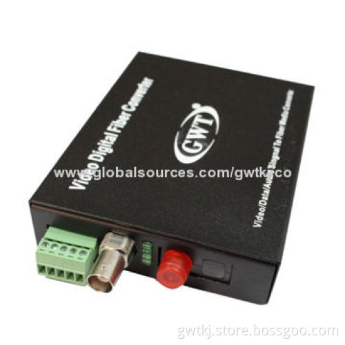 1-channel video + audio optical transmitter and receiver
